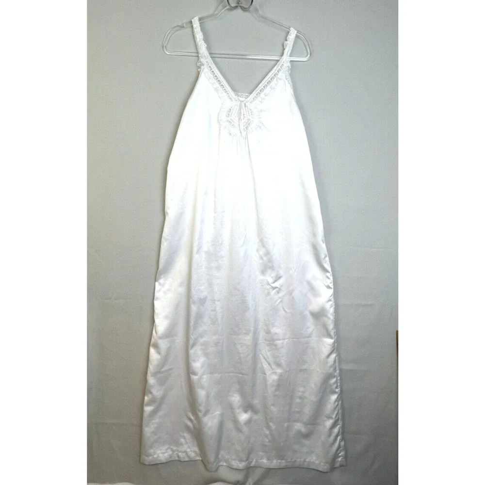Bert Yelin Iris Nightgown Women Large White Lace Long Sleepwear Bridal Feminine